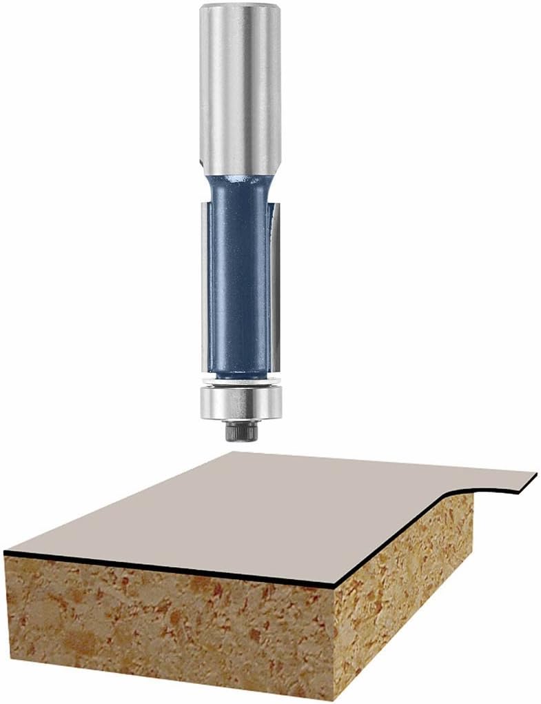 BOSCH 85441MC 1/2 In. Double Flute Laminate Flush Trimming Router Bit