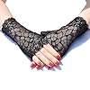 Fishnet -handschoenen Fingerless Fishnet -handschoenen – Korte rekbare retro kanten mesh Fishnet -handschoenen Punk Goth…