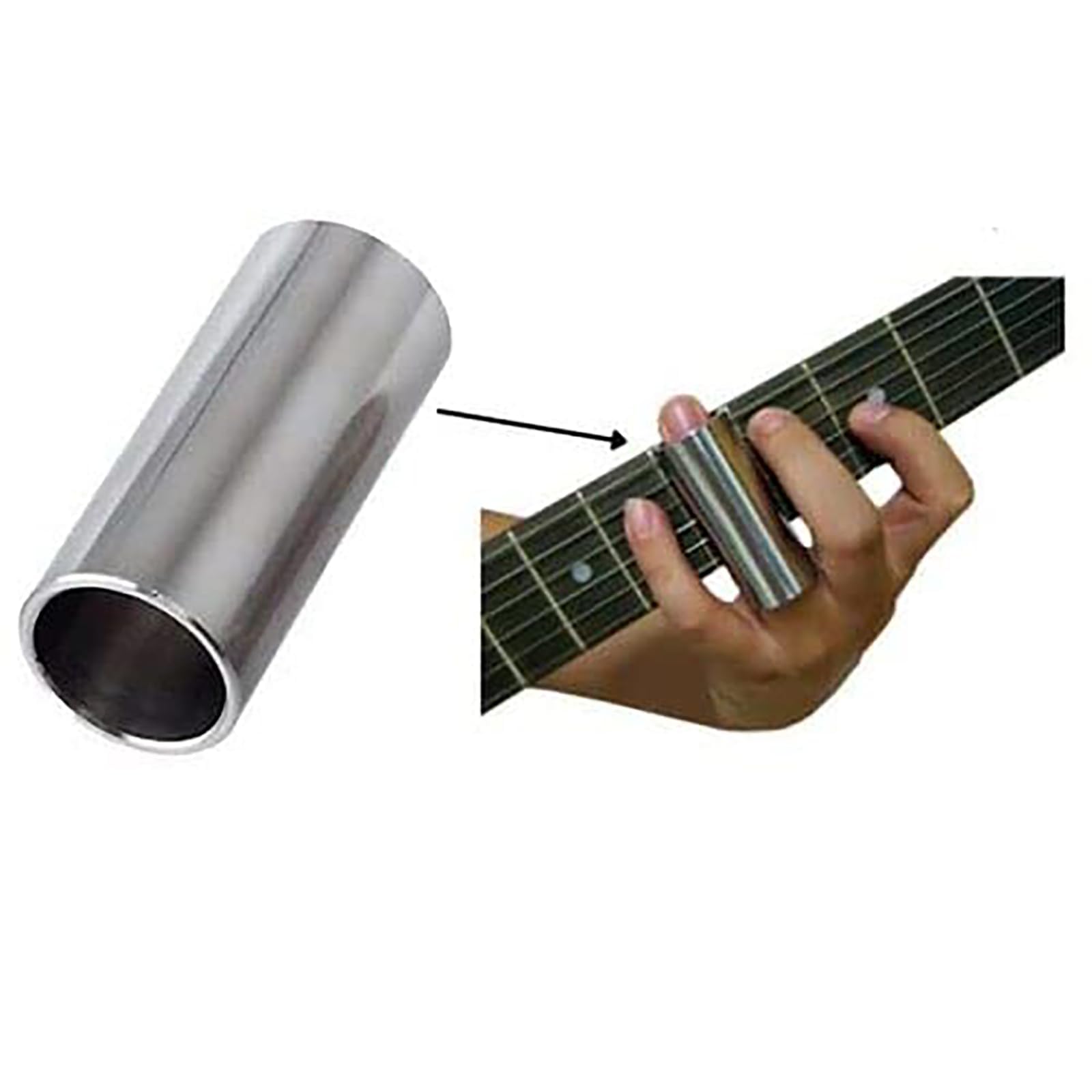 Guitar Slide Ring,Guitar Slide, Guitar Bottleneck Slide Electric and Acoustic Guitar Performance Durable Guitar Accessories (2.36 in) - Image 3 thumbnail