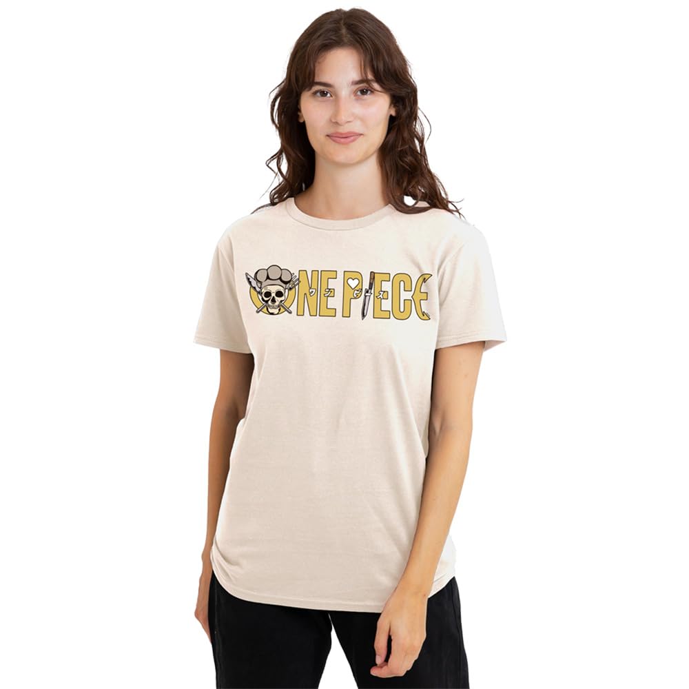 One Piece Sanji Chef Logo Ladies T Shirt, Natural, XX-Large