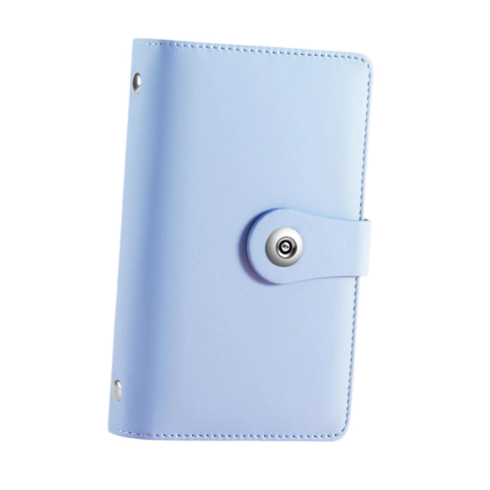 Money Saving Book Travel Budgeting Decoration A6 PU Portable Money Organizer Light Blue-image-12