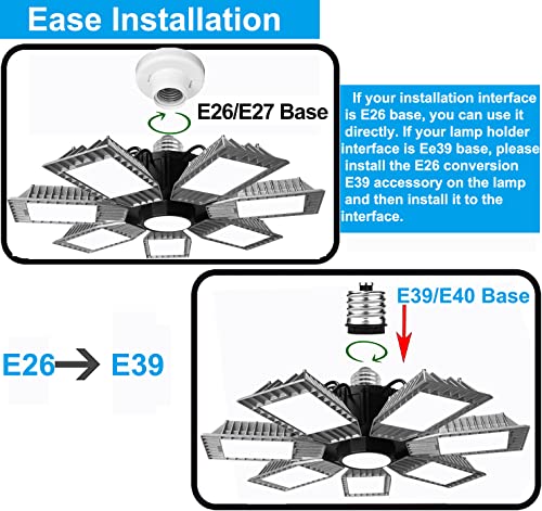 Led Light Bulbs,E26/E39 Base Led Bulb,250W 30,000Lm 6500K Daylight,800-1000W Metal Halide Hid Bulb Equivalent,Super Bright For Large Area Lighting,Garage,Barn,Workshop And Warehouse (E26/E39-2Pack) #TOP2