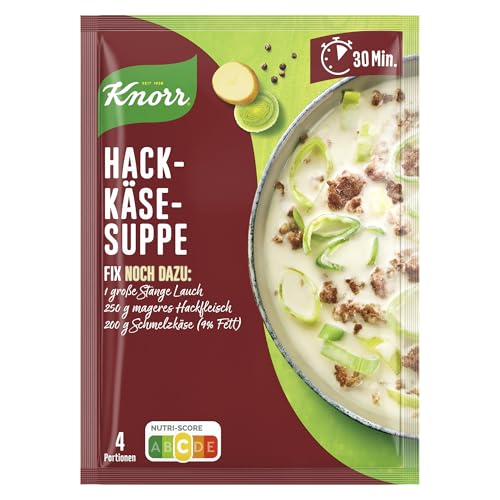 Knorr Fix Würzmischung Hackfleisch Käse Suppe für eine leckere Suppe mit Hack ohne geschmacksverstärkende Zusatzstoffe ,58g (1er Pack)