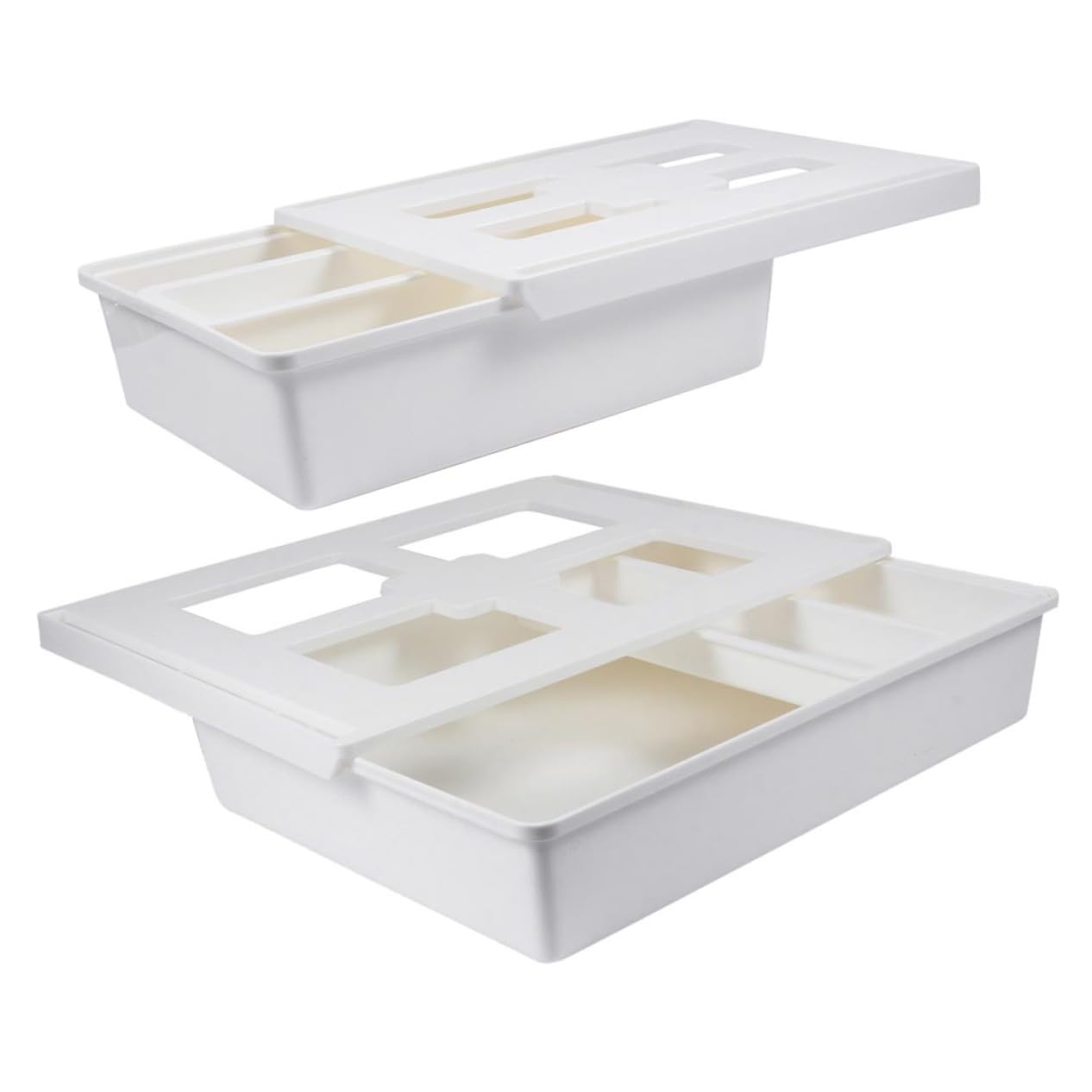 Artibetter 2pezzi Sottotavolo Estraibile Per Portapenne Organizer Invisibile Per Cancelleria e Articoli Per Ufficio Realizzato Materiali Design Autoadesivo Per Uso Prolungato