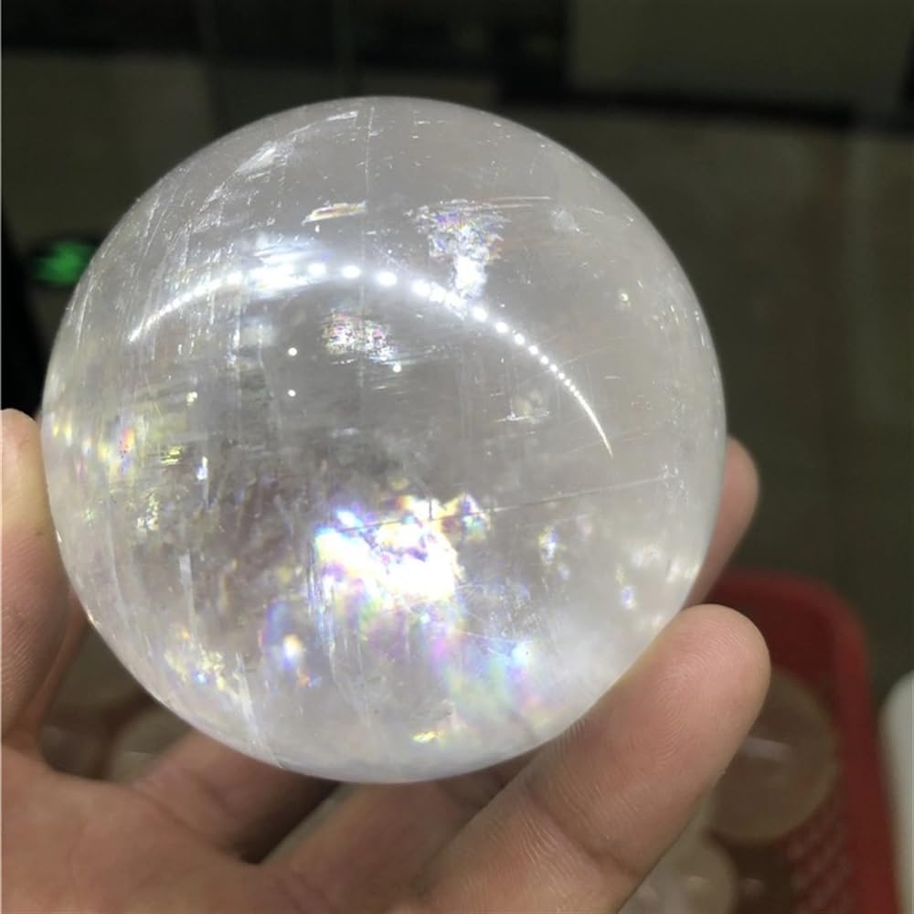 CYVXCPPGI Stone Optically Transparent mm Calcite Rainbow Icelandic Quartz Ball Crystal Ball(Size:L 5pcs)