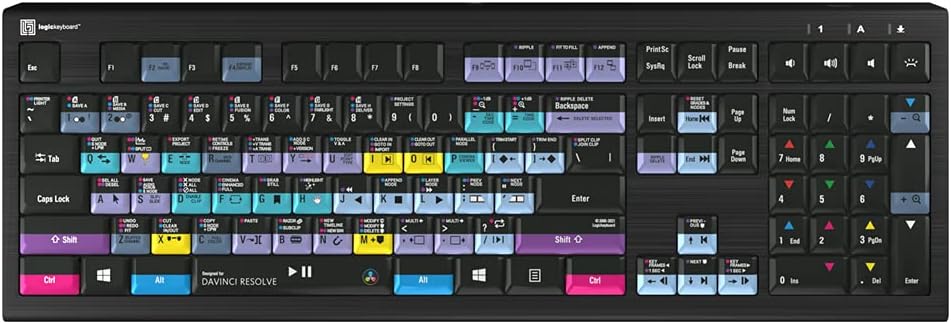 Logickeyboard Designed for Blackmagic Davinci Resolve 17 Compatible with Win 7-1…