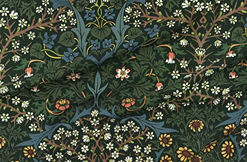 Spoonflower Fabric - William Morris Vintage Antique Victorian Tulips Damask