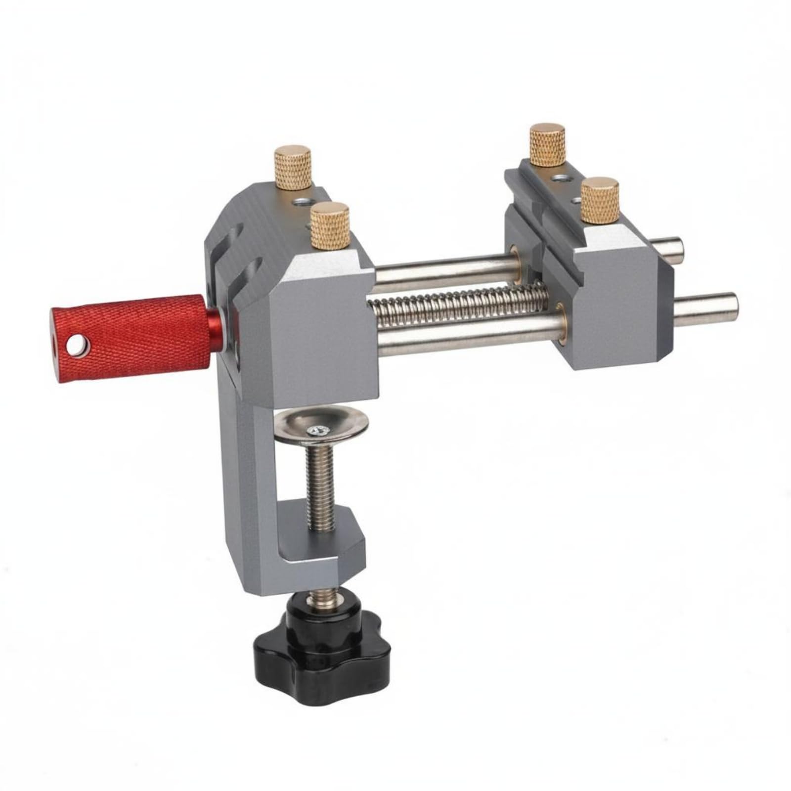 kowaku Tornillo de Banco de Aleación de Aluminio Tornillo Banco Mordaza de Precisión Mini Ajustable con Control Mejorado y Resultados Limpios Adecuada para Corte Lijado Modelismo en Casa, Gris