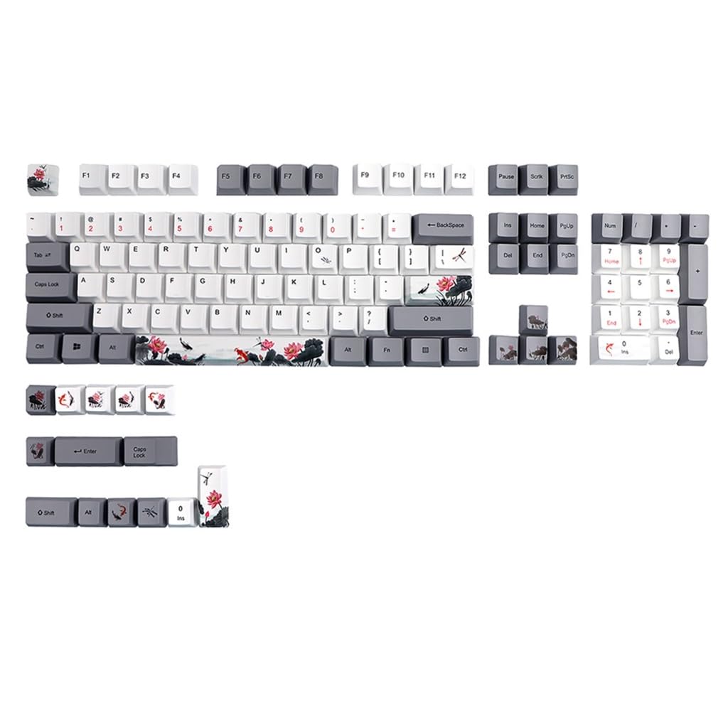 Ergonomiczny zestaw nasadek klawiszy PBT 118 klawiszy do klawiatur mechanicznych sublimacji barwników