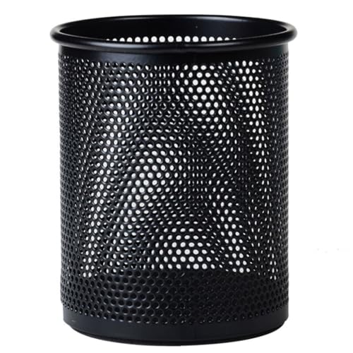 Boîte de rangement de bureau ronde en grille pour un espace ordonné
