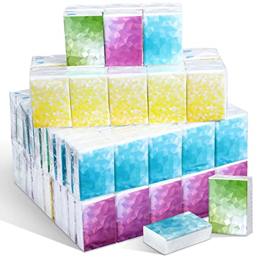 Image of Yinder 120 Pack Pocket Tissues Travel Size 3 Ply Facial Paper Bulk
