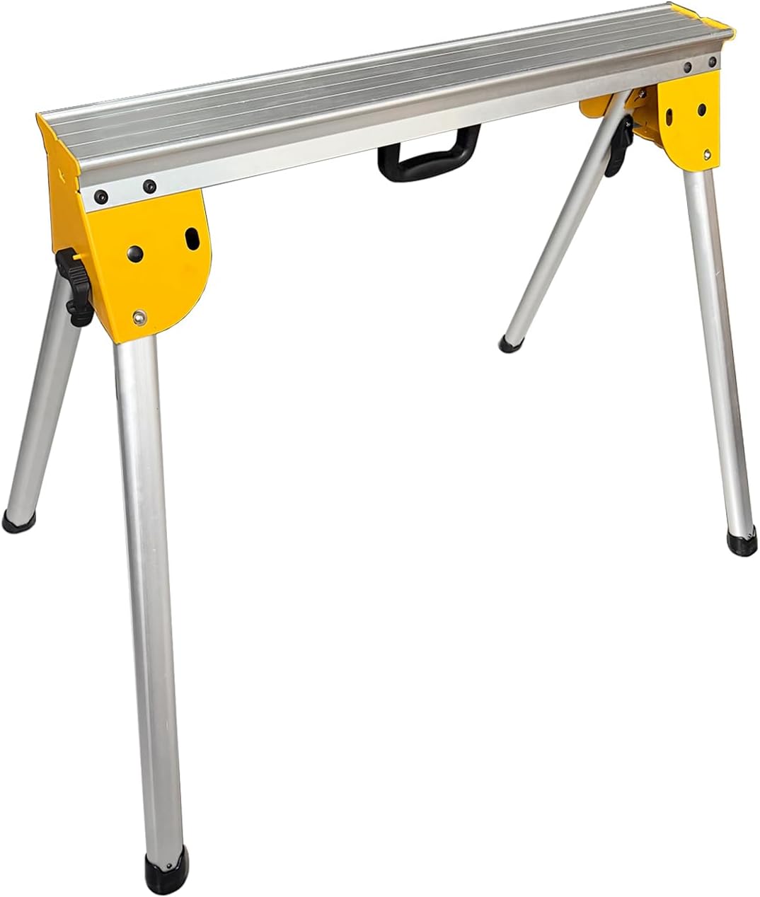 Silver Heavy Duty Miter Saw Stand Compatible with DW7231 DWX725 miter saw mounting brackets allowing use as a tool stand