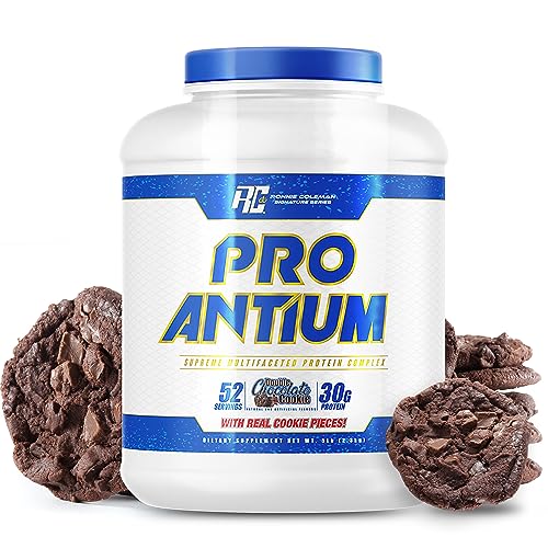 Ronnie Coleman Signature Series Pro-Antium Whey Protein Powder with BCAA’s and EAA’s, Creatine for Recovery and Lean Muscle Support, 30g Protein Per Serving, Double Chocolate Cookie, 5 Lb
