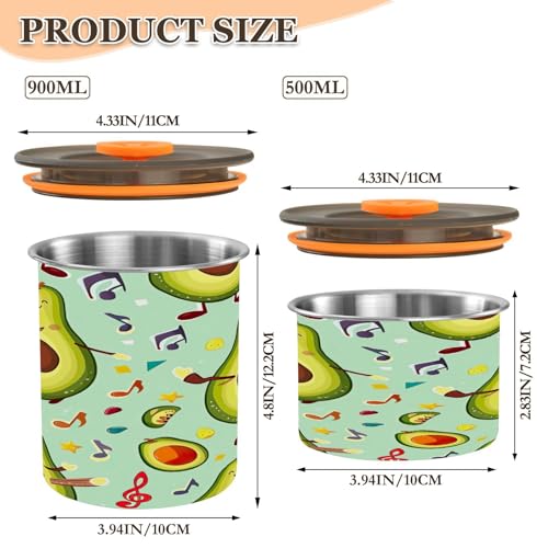Contenedor de almacenamiento hermético para café Qilmy 17oz acero inox. miniatura 3