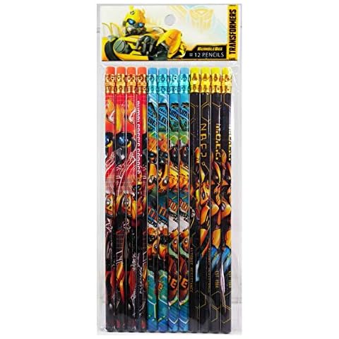Disney Transformers Bumble Bee Wooden Pencil Cartoon Character Authentic Licensed School Party Bag Fillers (12) Cover