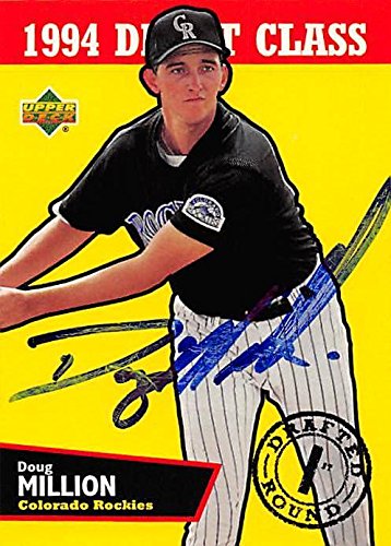 Sports Memorabilia Autograph Warehouse 343893 Doug Million Autographed Baseball Card - Colorado Rockies, FT 1994 Upper Deck Draft Class No. 223 Rookie