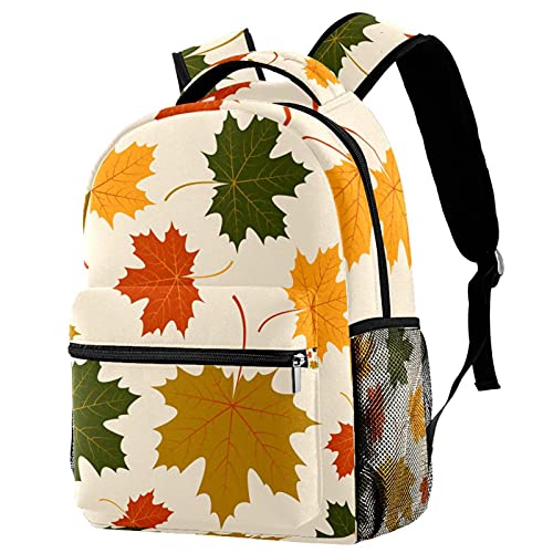 Sac à dos imprimé feuilles d'érable avec compartiment bouteille utile