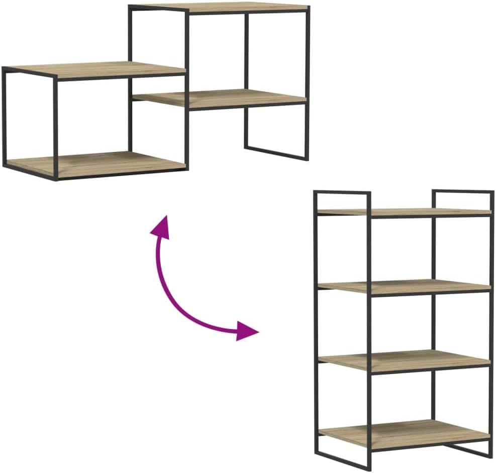 vidaXL Bookshelf Boards 8pcs - Modern Sonoma Oak Finish Engineered Wood Book Shelves Storage Solution - Easy to Clean - 23.6 "x 19.7" x 0.6" Dimensions