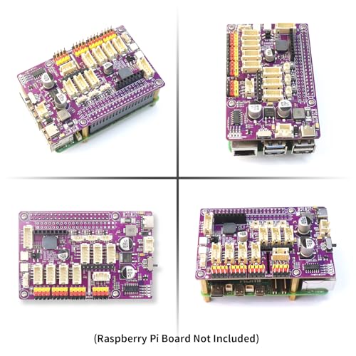 Image of Adeept Robot HAT for Raspberry Pi, Expansion Board for Raspberry Pi 4B /3B /3B+, Smart Robot Car Driver with PDF Tutorial