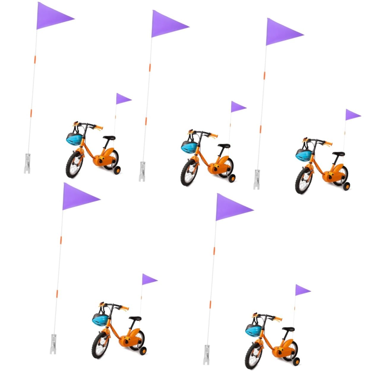 BESPORTBLE 5sätze Fahrradfahne Für Verstellbare Sicherheitsflagge Aus Robustem Für Fahrräder Dreiräder Und Scooter Einfache Montage Wetterfest Und Stabil Hohe Sichtbarkeit