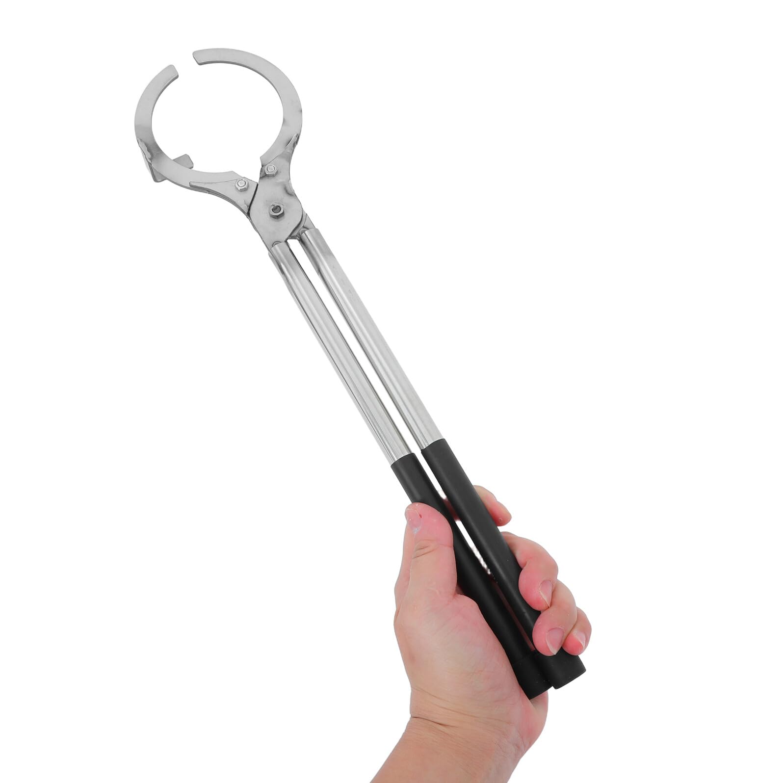 Pinze per Crogiolo Professionali in Acciaio Inox, 2-2, 5kg | Morsetto da Laboratorio e Fonderia per Fusione Metalli, Impugnatura Comoda e Presa Precisa, Plastico