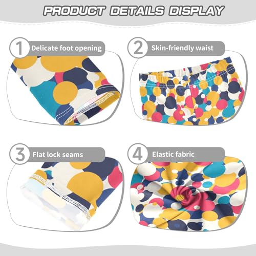 KLL Cute Colorful Irregular Polka Dot Toddler Girls Leggings Fashion Full Length Dance Pants Gym3