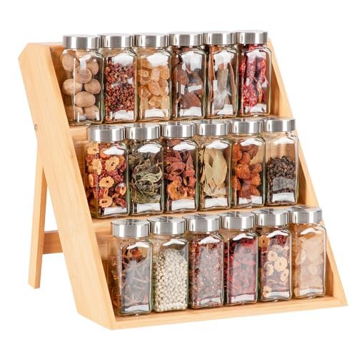 Spice Rack Organizer, 3 Tier Bamboo Seasoning Organizer, Spice Or...