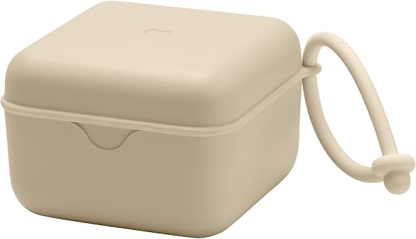 BIBS Pacifier Box with Strap. Soother Holder and Steriliser case. 100% BPA Free Food-Grade Material. Made in Denmark. Vanilla - 3