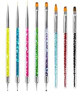 Sularpek 8 Stück Pinsel für Nägel, Nagel Pinsel Set, Nagelkunstpinsel, Nail Art Pinsel für Nail A...