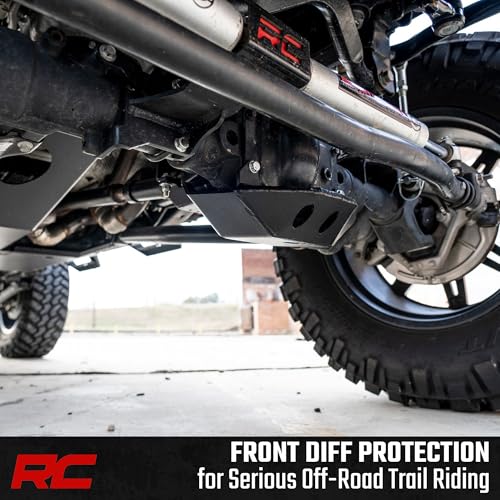 Image of Rough Country Front M186 Diff Skid Plate for 18-23 Jeep Wrangler JL - 10623,Black