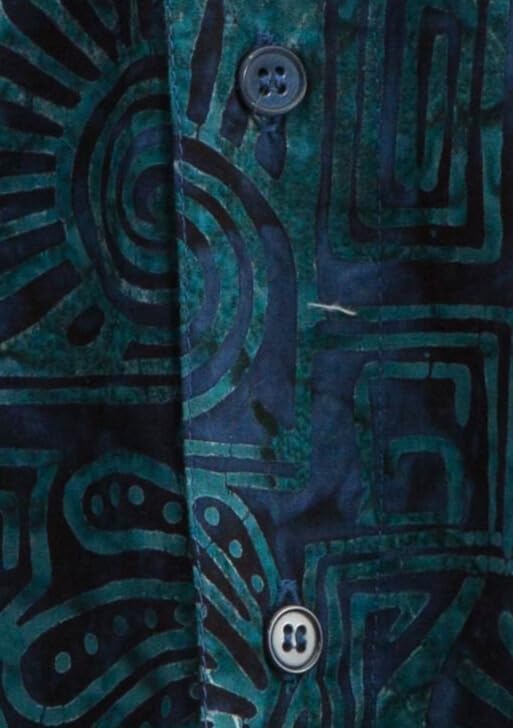 Johari West Indo Sapphire Tropical Cotton Shirt - Image 5