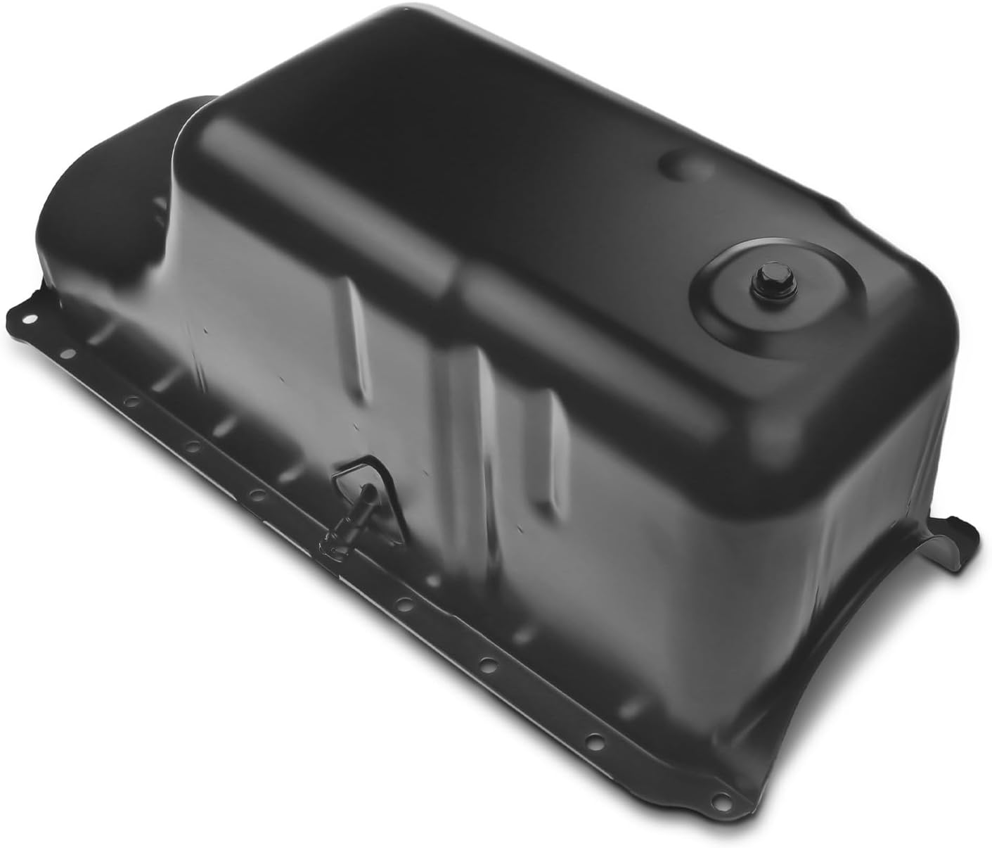 A-Premium Engine Oil Pan Sump with Drain Plug Compatible with GMC C5000/6000/6500/7000/7500 Topkick & Chevy C5500/6500/7500 Kodiak, C60/70 Kodiak