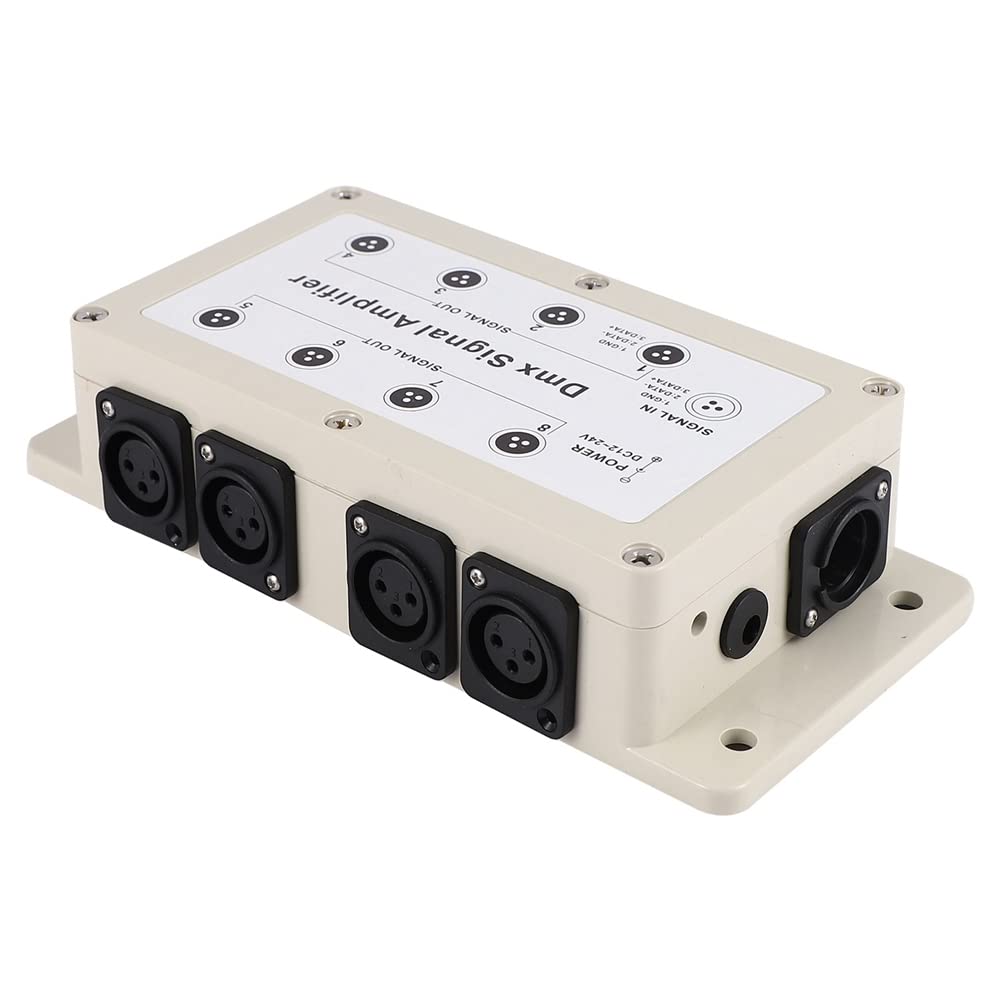 2 x DC 12-24 V 8 canaux de sortie DMx512 LED contrôleur de signal amplificateur répartiteur répartiteur pour appareils domestiques