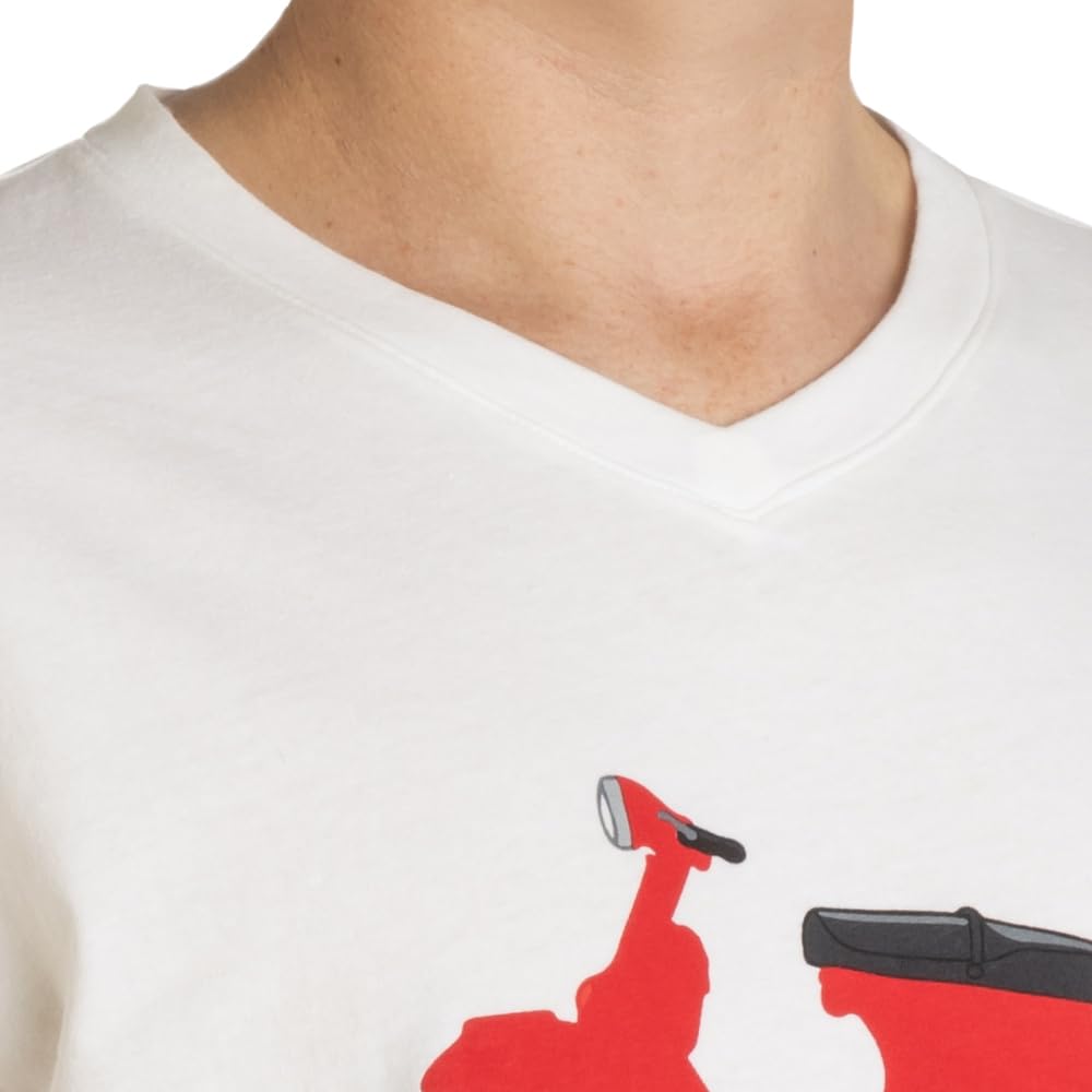 alber's - Conjunto de 2 piezas | Pijama de verano para hombre con camiseta con impresión de manga corta y pantalones cortos a juego, algodón elástico