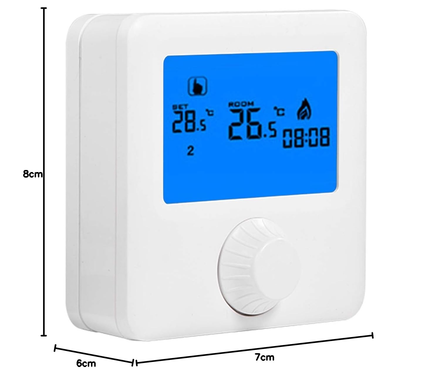 Controlador de temperatura 0~40 ° C Controlador de temperatura digital Termostato programable Botones táctiles Inalámbrico con retroiluminación azul Termostato LCD para el hogar