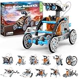 VEPOWER Energia Solare Robot, 12 in 1 Giocattoli Educativi, STEM Construcktion Set, Kit Esperimenti di Assemblaggio Fai da Te per Ragazzi, Regalo di 8-13 Anni(190 pezzi)