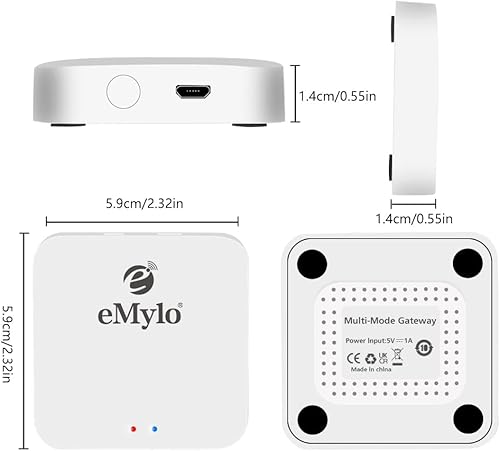 Miniatura 5 de eMylo Zigbee Hub, 3 en 1 Zigbee 3.0 y Bluetooth5.0 Gateway, los dispositivos inteligentes Tuya funcionan con Smart Life y la aplicación Tuya,