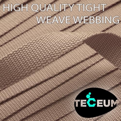 Image of TECEUM 3 /4 inch & 5 /8 inch & 1 inch & 1.5 inch & 2 inch Webbing - 10 25 50 Yards - 40+ Colors - Heavy Duty 1 Inch 1.5 Inch 2 Inch Backpack Straps - Webbing for Outdoors Indoors Crafting DIY