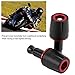 Duokon 2Pcs Motocicleta Frame Sliders, Aleación de aluminio Universal Slider Frame Sliders Crash Pad Protector Con 10mm tornillo para Z125(Rojo)