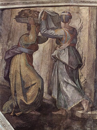 Lámina Capilla Sixtina Sec. 236 de Miguel Ángel sin reflejos, póster mate mediano para pared