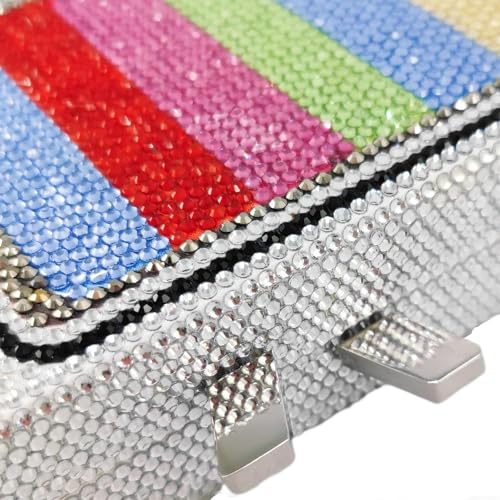 Image of Boutique De FGG Retro Mini Crystal Clutch Purses for Women Luxury,Novelty Rhinestone Evening Bag,Formal Party Clutch Handbag