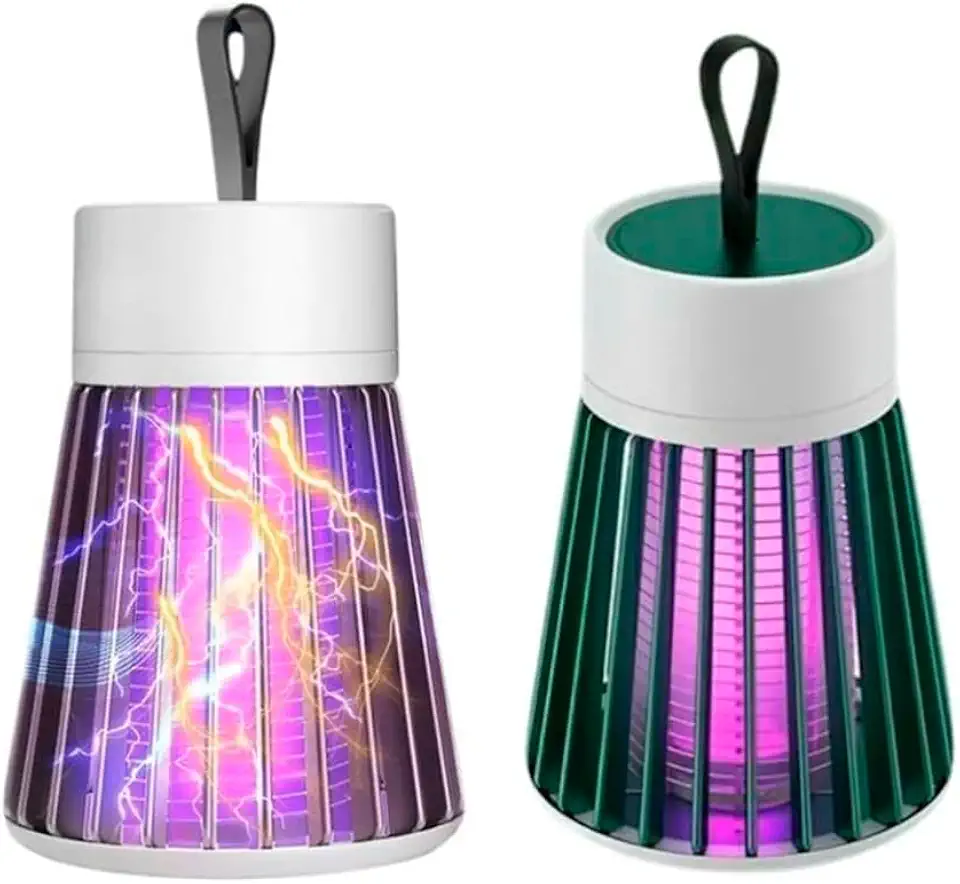 Luminária Mata Mosquito Armadilha Elétrica Repelente Choque Lâmpada Luz Ultravioleta LED Luz UV USB Dengue Pernilongo Inseto Mosca Voltagem 110V/220V Original Achado Tech