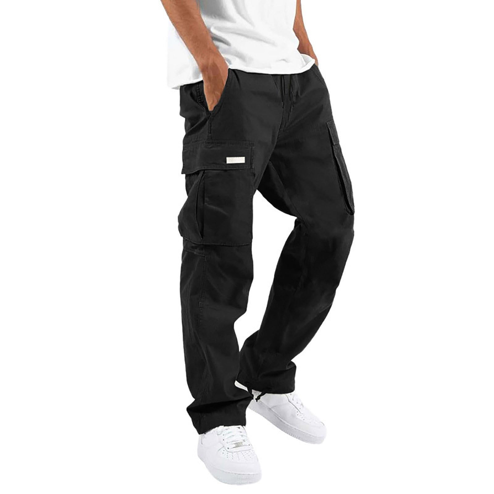 Cargo Pants for Men Relaxed Fit Stretch Outdoor Work Pants Baggy Lightweight Classic Travel Hiking Pant Multi Pockets