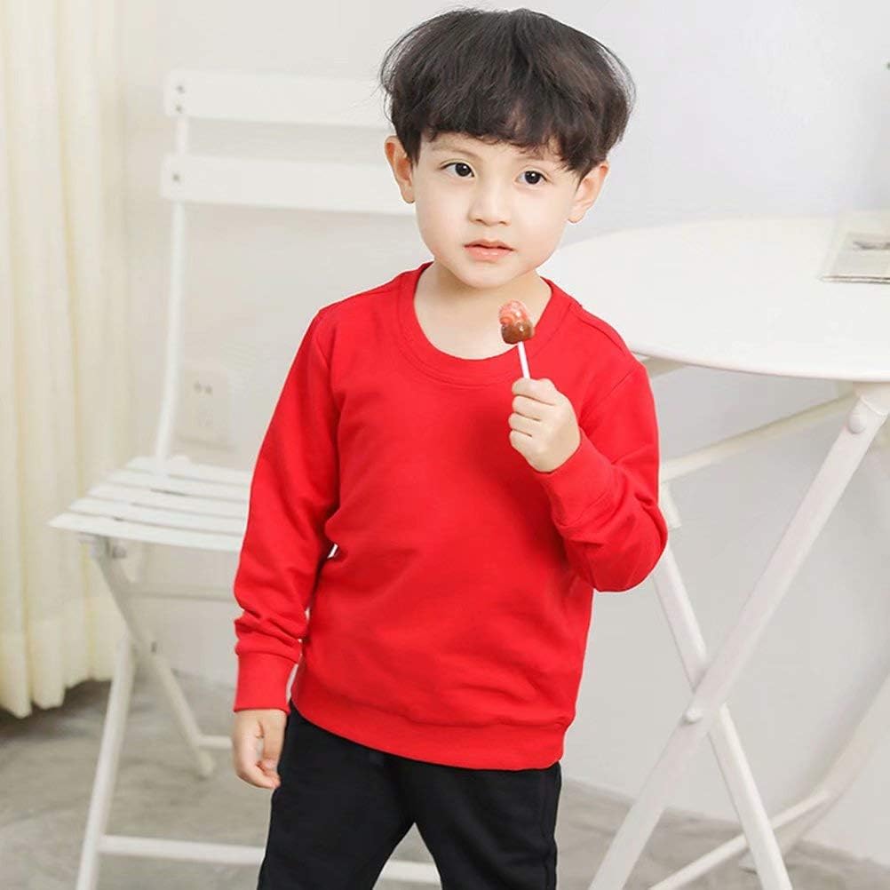 AIWUHE Baby Boy Girls solid color sweater children's long-sleeved Shirt Sweatshirt Tracksuit Long Sleeve Pullovers Tops: Clothing, Shoes & Jewelry