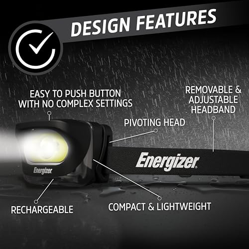 Energizer LED Rechargeable Headlamp, Headlamp with Red Light, 2-Pack - Image 3