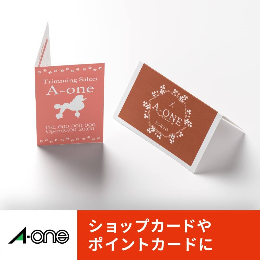 【えもんさん専用】　ルビーレッド Amazon.co.jp: エーワン 名刺 マルチカード 長辺2つ折り 4面 40