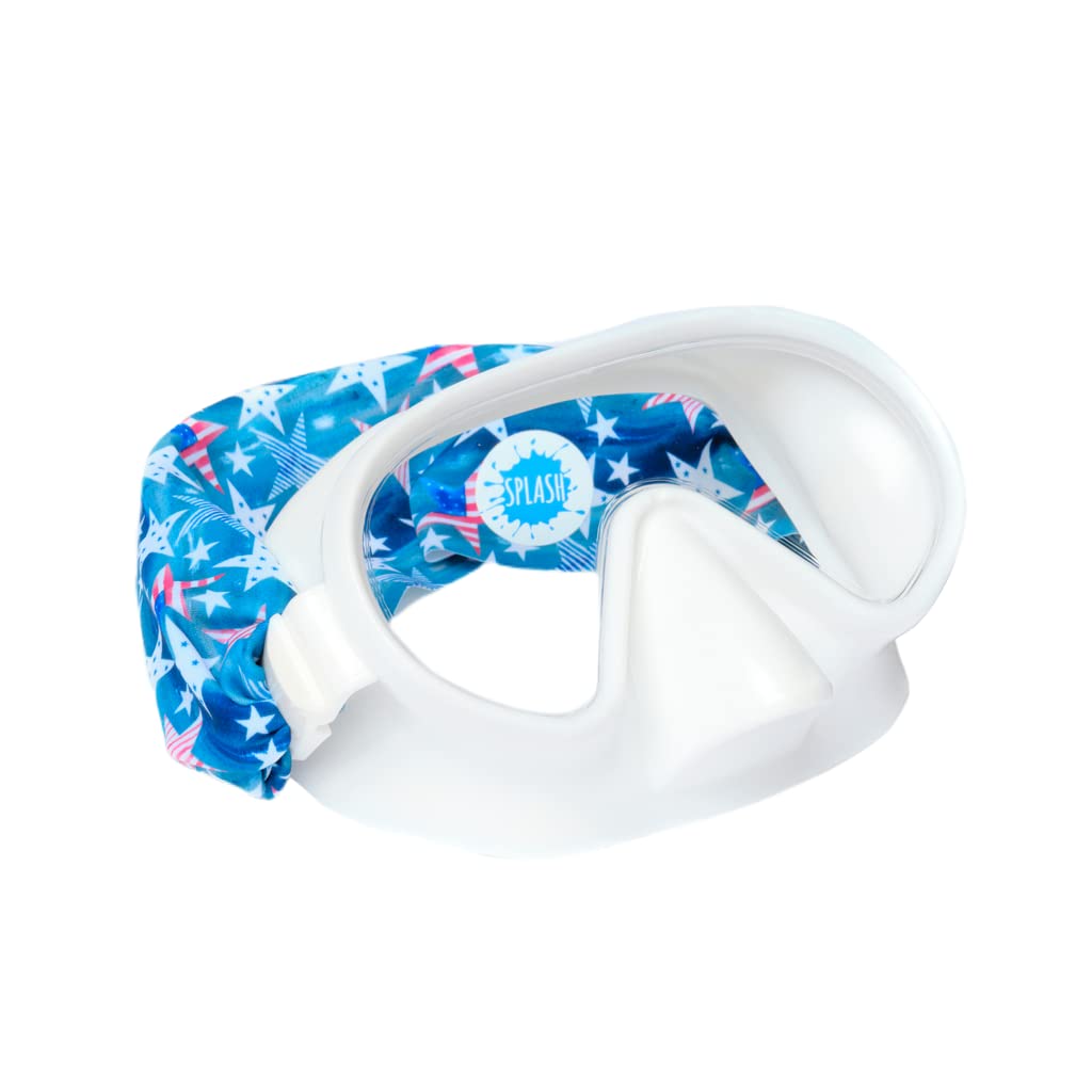 SPLASH PLACE Swim MASK with Fabric Strap - Around The World Collection | Kids Swim Goggles with Nose Cover