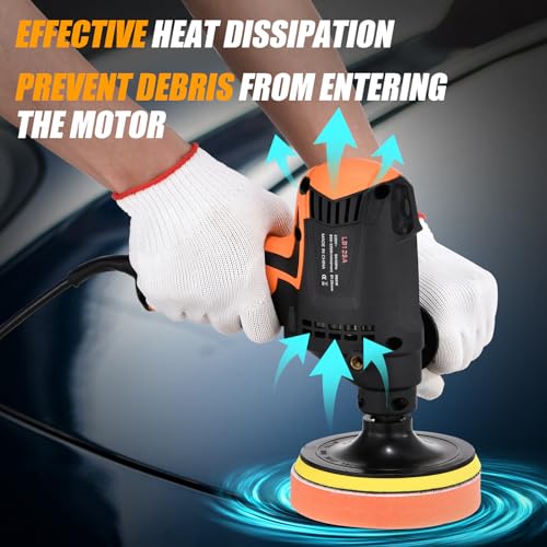 Weytoll Poliermaschine Set, 980W Poliermaschinen mit 14tlg Polierschwämme+11 Zubehörteile,...