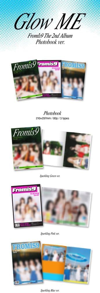 fromis_9 - Glow ME [versión de fotolibro] 2º álbum, 3 versiones. SET