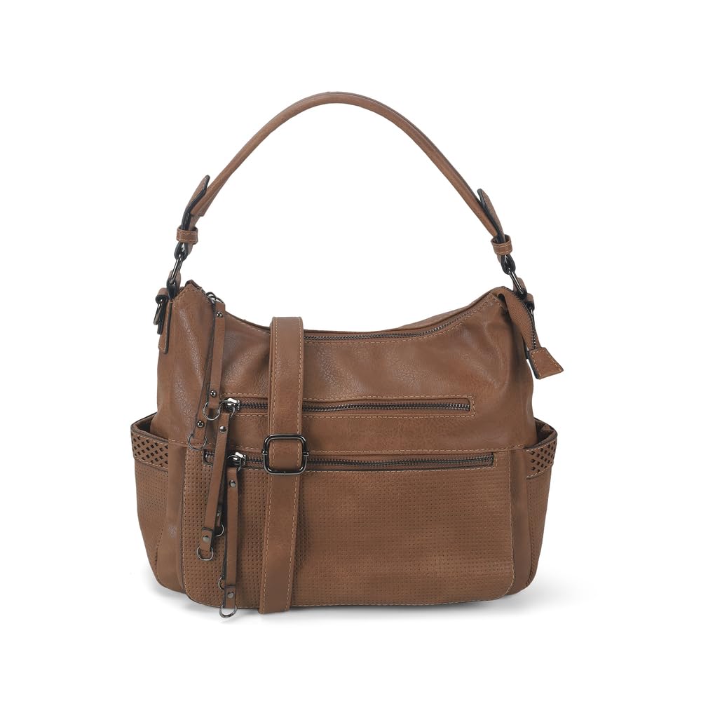 Stylish Faux leather Shoulder bag with Embossed logo and Zipped Closure, Premium Branded lining, Perfect for Casual Use-image-28